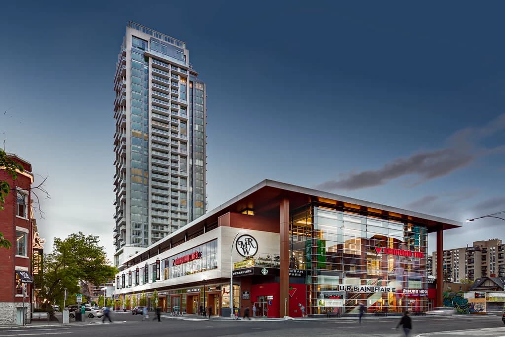 The Royal residential building exterior in Calgary